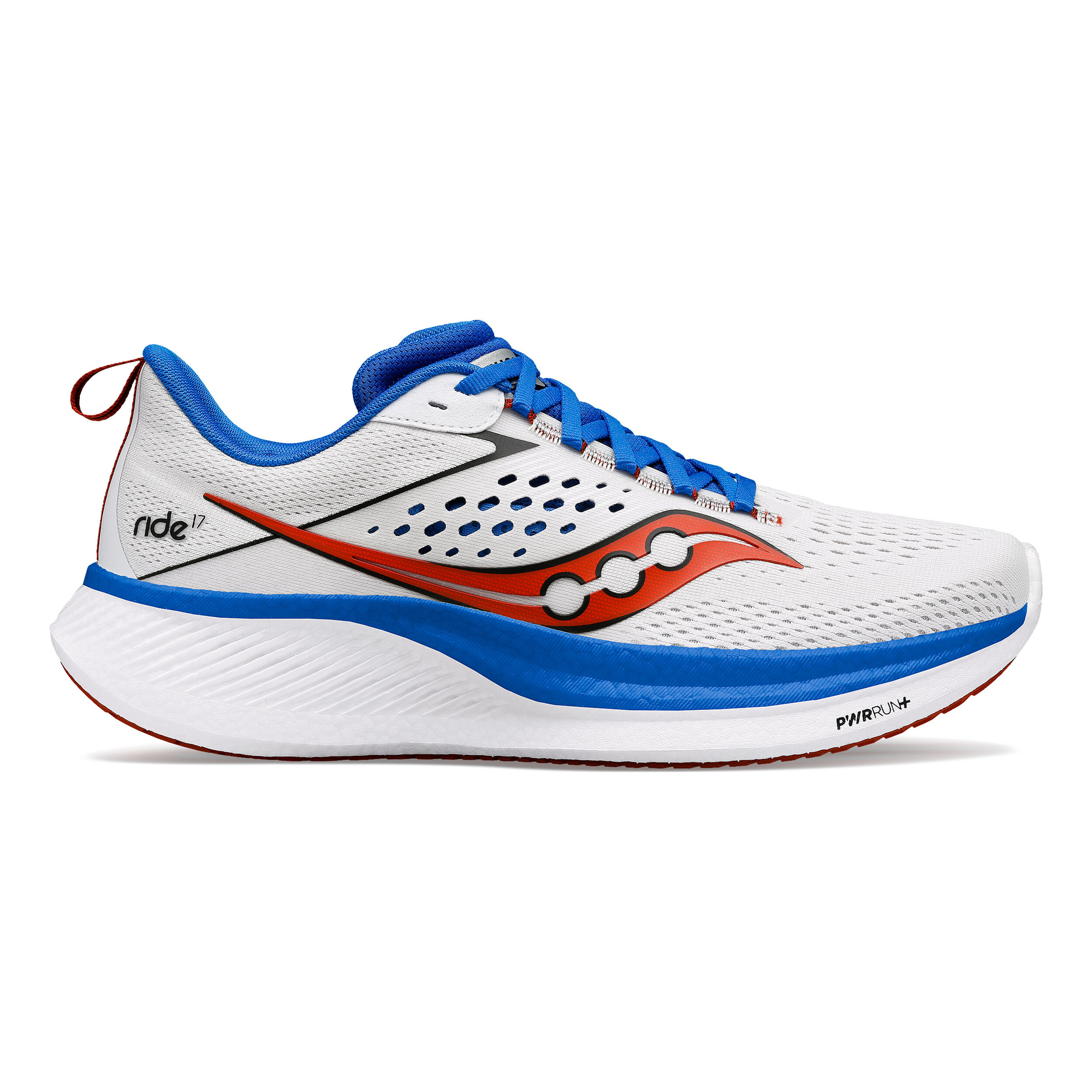 Comprar Saucony Ride 17 Zapatilla Neutral Hombres Blanco Azul en talla 46 5 online Running Point ES