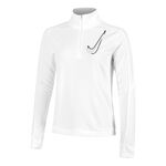Ropa Nike Nike Swoosh Half-Zip Camiseta De Running Mujeres-Blanco
