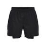 Dallas 2in1 Shorts Hombres-Negro