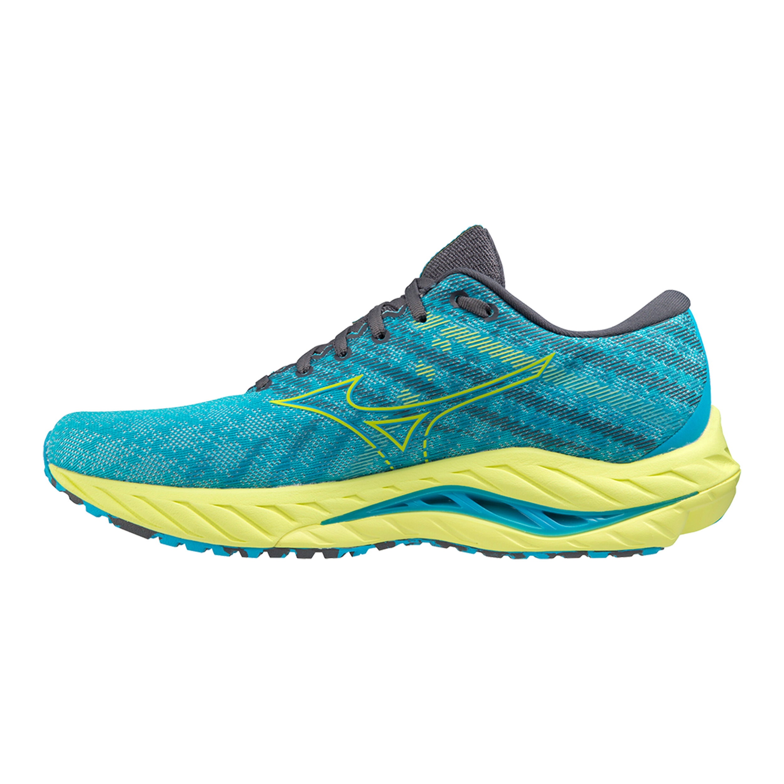 Comprar Mizuno Wave Inspire 19 Zapatilla De Estabilidad Hombres Azul Amarillo Neon online Running Point ES