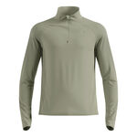 Ropa Odlo Odlo Zeroweight Warm Mid Layer 1/2 Zip Camiseta De Running Hombres-Oliva