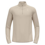 Ropa Odlo Odlo Zeroweight Warm Mid Layer 1/2 Zip Camiseta De Running Hombres-Plateado
