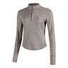 Swift Half-Zip Camiseta De Running Mujeres-Marrón