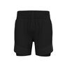 X-Alp Trail 6in 2in1 Pantalones Cortos Hombres-Negro