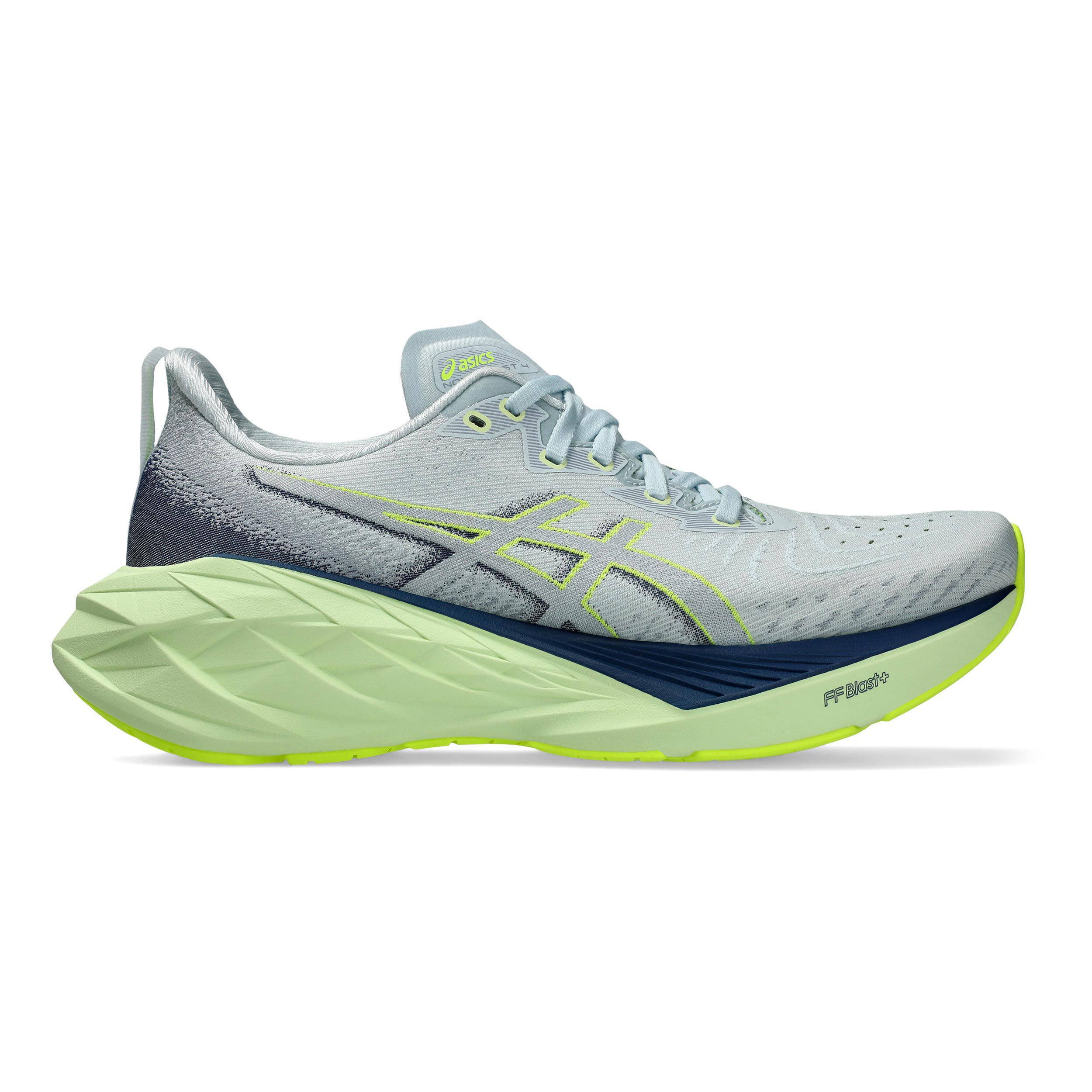 Comprar ASICS Novablast 4 Zapatilla Neutral Mujeres Gris Azul online Running Point ES