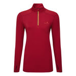 Ropa Ronhill Ronhill Core Thermal 1/2 Zip Camiseta De Running Mujeres-Rojo