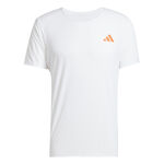 Ropa adidas adidas Adizero Camiseta De Running Hombres-Blanco,Naranja