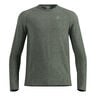 Essential Seamless Crew Neck Camiseta de manga larga Hombres-oliva