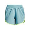 Fly By Elite 5in Shorts Mujeres-Azul Claro,Amarillo Ne&oacute;n