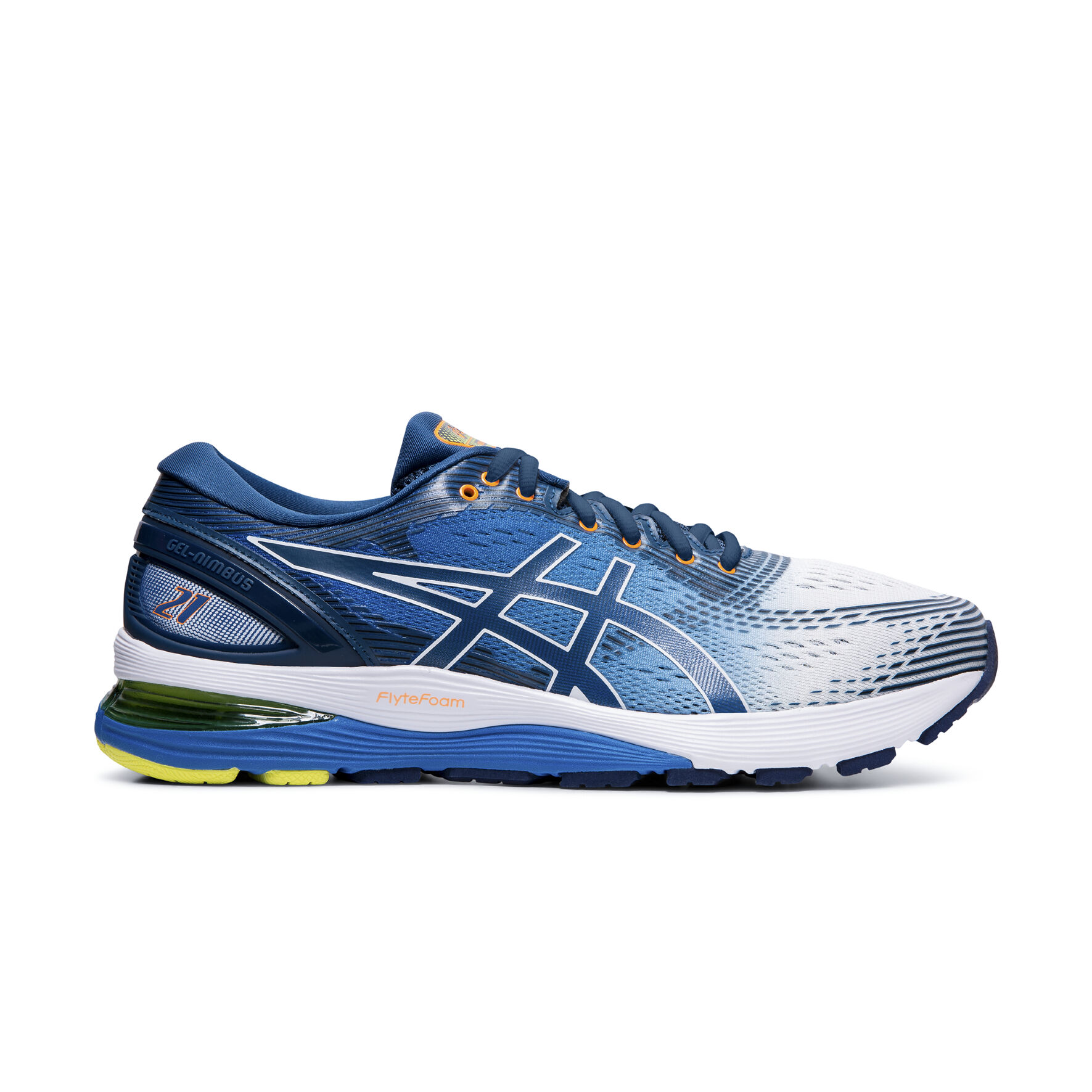 Comprar ASICS Gel Nimbus 21 Zapatilla Neutral Hombres Azul Blanco online Running Point ES