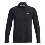 Ropa Under Armour Under Armour Seamless Stride 1/4 Zip Camiseta De Manga Larga Hombres-Negro