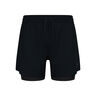 Zeroweight 5in 2in1 Pantalones Cortos Hombres-Negro