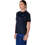 Ropa ASICS ASICS Road Lite-Show Camiseta De Running Mujeres-Negro,Azul Oscuro