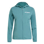 Ropa adidas adidas Terrex XPR Wind Fleece Chaqueta Para Correr Mujeres-Verde Oscuro