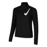 Swoosh Half-Zip Camiseta De Running Mujeres-Negro