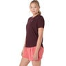 Road Camiseta De Running Mujeres-Rojo Oscuro