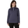 Core Winter 1/2 Zip Camiseta De Running Mujeres-Azul-gris