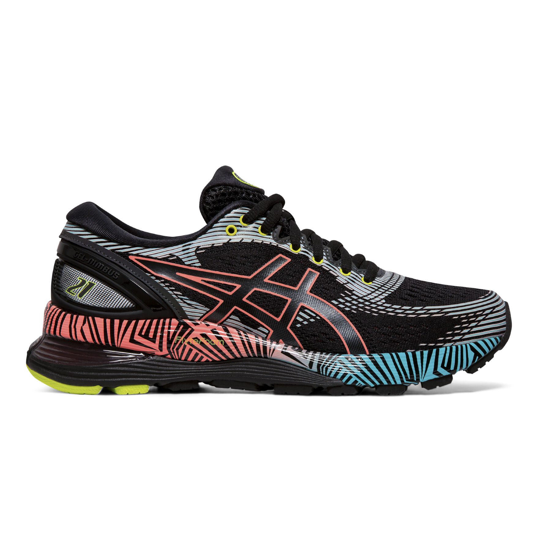 Comprar ASICS Gel Nimbus 21 Lite Show Zapatilla Neutral Mujeres Negro Turquesa online Running Point ES