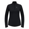 Zeroweight Warm Mid Layer 1/2 Zip Camiseta De Running Mujeres-Negro