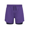 Zeroweight 5in 2in1 Pantalones Cortos Hombres-Lila