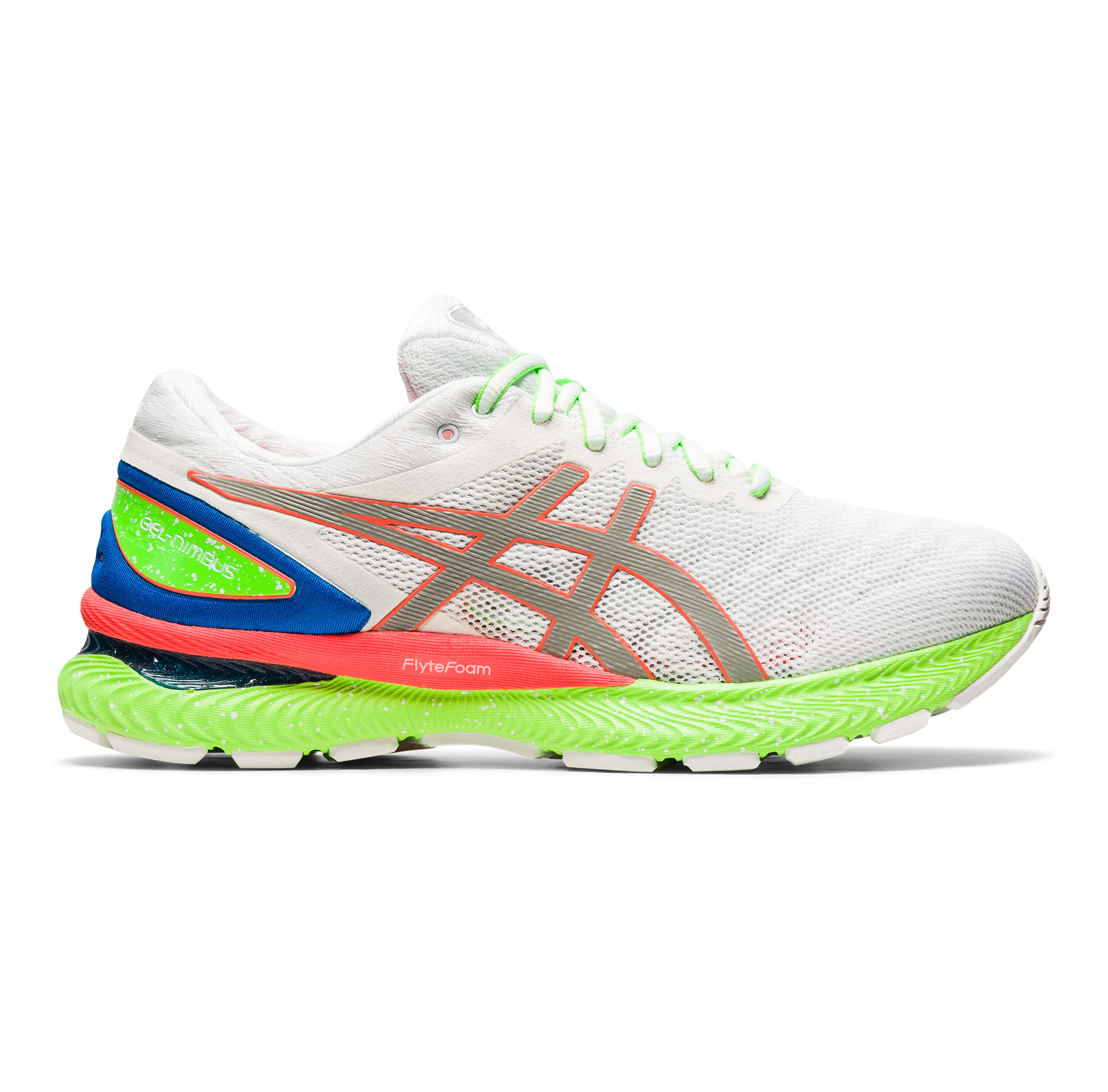 Comprar ASICS Gel Nimbus 22 Summer Lite Show Zapatilla Neutral Hombres Blanco Verde Neon online Running Point ES
