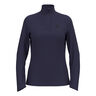 Essential 1/2 Zip Camiseta De Manga Larga Mujeres-Azul Oscuro