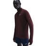 Stride Half-Zip Longsleeve Camiseta de running Hombres-rojo oscuro, plateado