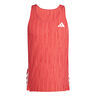Adizero Camiseta De Tirantes Hombres-Rojo,Blanco