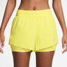Swift 2in1 Short Pantalones cortos Mujeres-amarillo lim&oacute;n, plateado