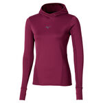 Ropa Mizuno Mizuno Active Warmalite Hooded Camiseta De Running Mujeres-Lila