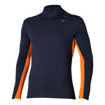 Ropa Mizuno Mizuno Tech Thermal Charge Half Zip Camiseta De Running Hombres-Azul