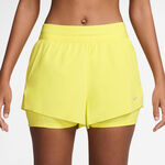 Ropa Nike Nike Swift 2in1 Short Pantalones cortos Mujeres-amarillo lim&oacute;n, plateado