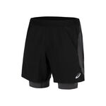 Ropa ASICS ASICS Road 2in1 7in Pantalones Cortos Hombres-Negro