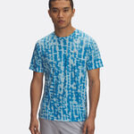 Ropa Under Armour Under Armour Launch Printed Camiseta De Running Hombres-Azul,Azul Claro
