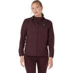 Ropa ASICS ASICS Road Chaqueta para correr Mujeres-rojo oscuro