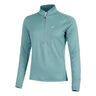 Road Winter 1/2 Zip Mid Layer Camiseta De Running Mujeres-Salvia
