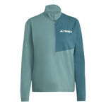 Ropa adidas adidas Terrex MT Half-Zip Camiseta De Running Mujeres-Verde Oscuro,Verde