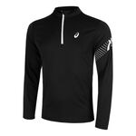 Ropa ASICS ASICS Icon 1/2 Zip Camiseta De Running Hombres-Negro