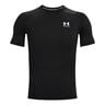 Heatgear Armour Comp Camiseta De Manga Corta Hombres-Negro,Blanco