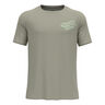 Essential Print Camiseta De Running Hombres-Caqui